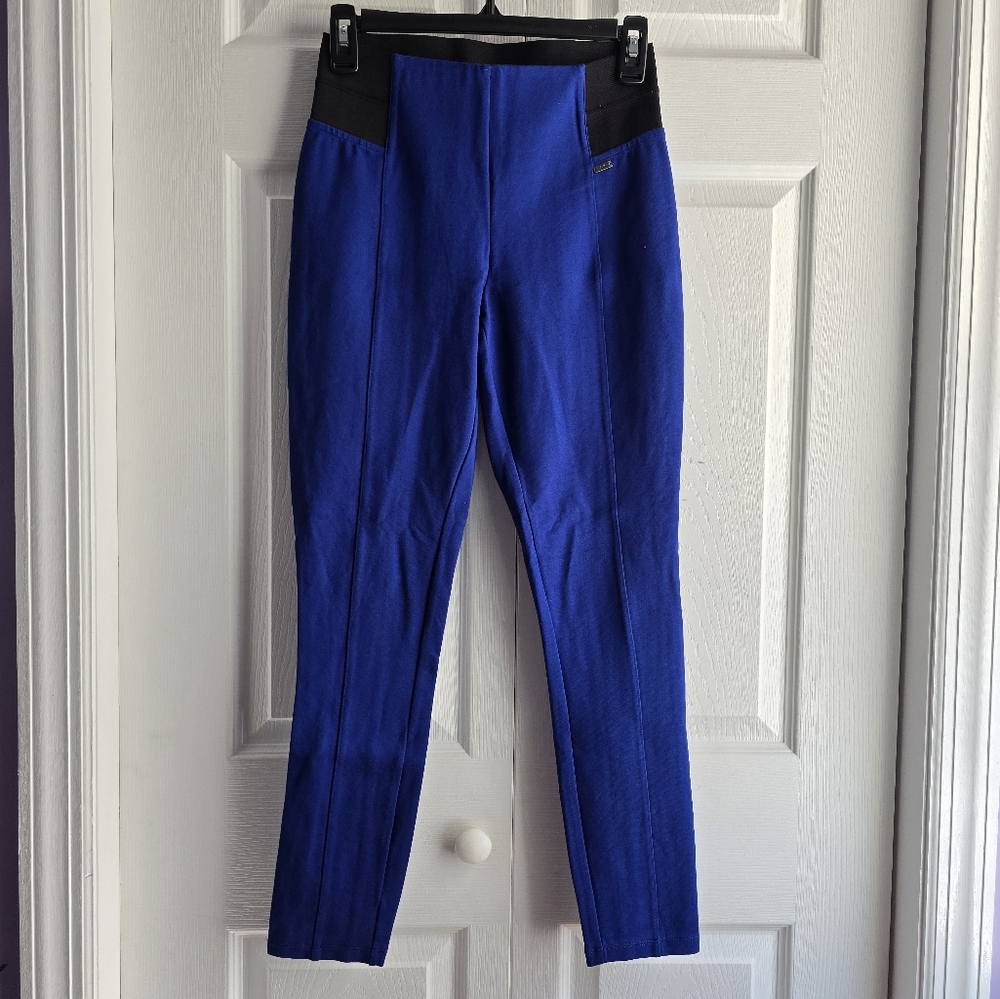 Armani Exchange Black and Blue High Rise Legging Pants Size S/P/P length 34in